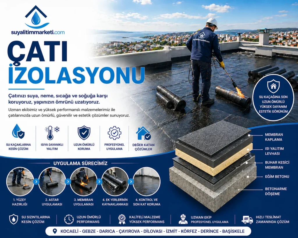 çatı izolasyonu darica gebze cayirova izmit